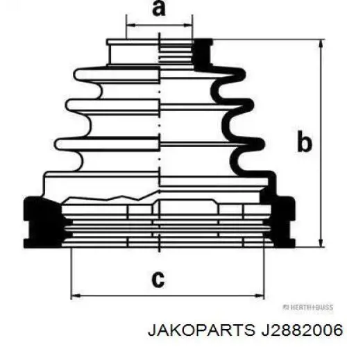 Juego de fuelles de junta homocinética delantera Jakoparts J2882006 precio, desde 13,91 EUR