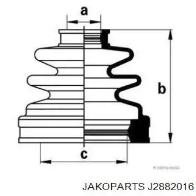 Fuelle, palier delantero exterior Jakoparts J2882016 precio, desde 15,99 EUR