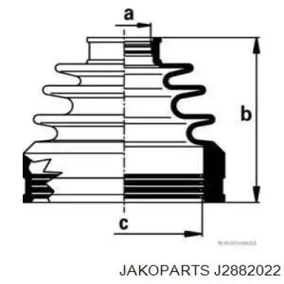 Comprar J2882022 Jakoparts Fuelle, junta homocinética interior derecha delantera