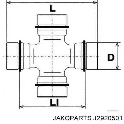 Cruceta del eje cardán trasero Jakoparts J2920501 precio, desde 24,53 EUR