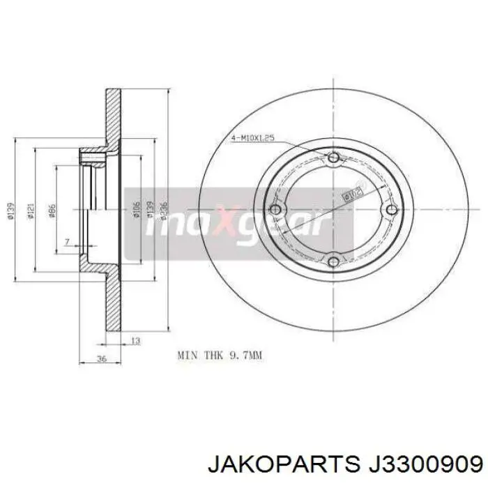 Freno de disco delantero Chevrolet Spark (Matiz) M200, M250