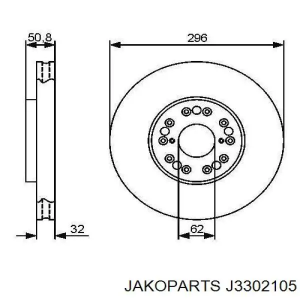 Comprar Disco de freno delantero Lexus IS  E1 a bajo precio