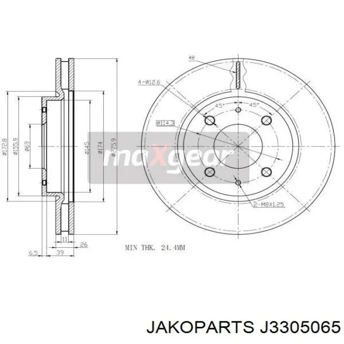J3305065 Jakoparts Discos
