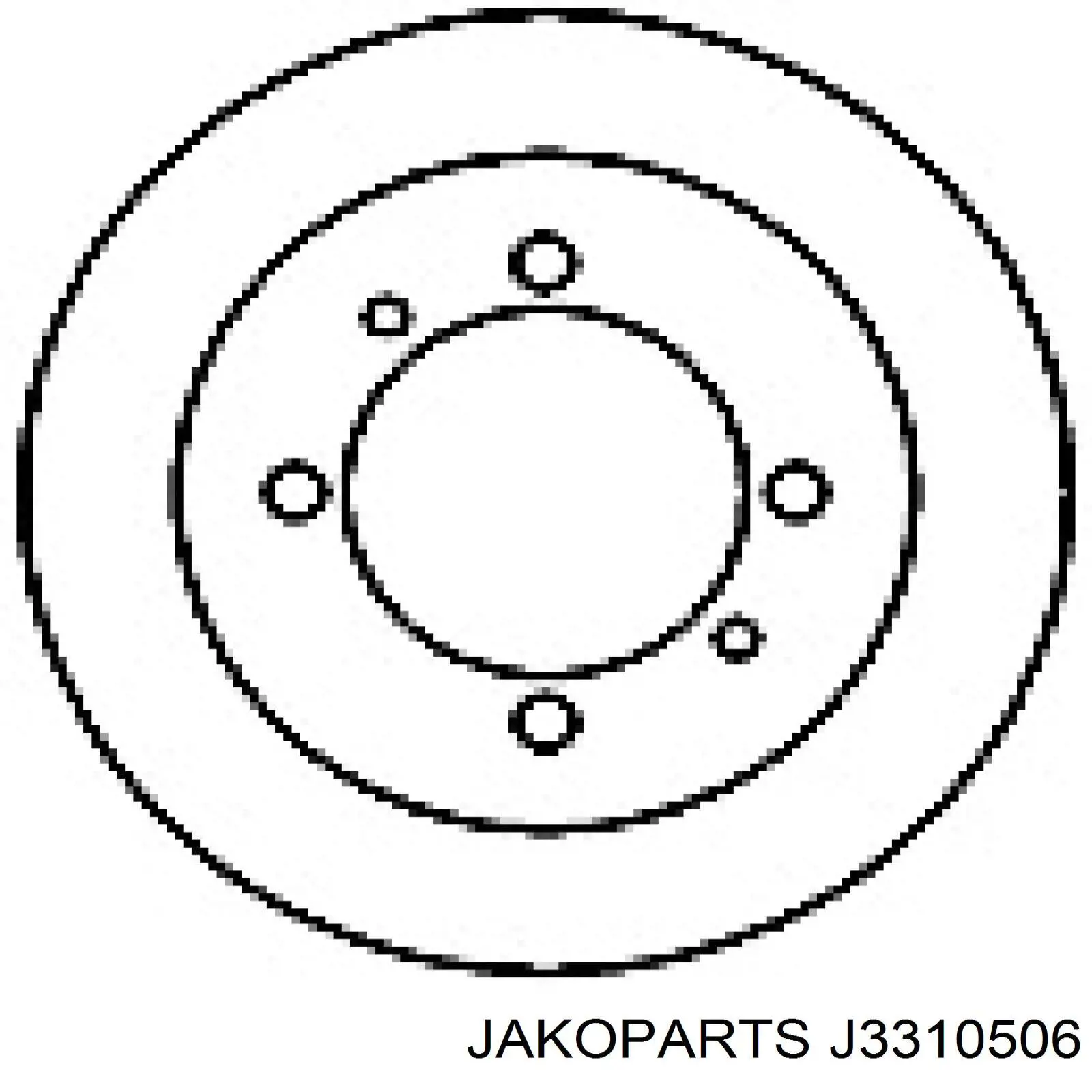 J3310506 Jakoparts disco de freno trasero