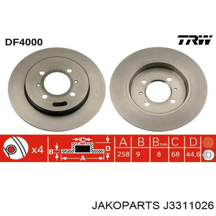 Disco de freno trasero Sakura 605104080 precio, desde 22,51 EUR