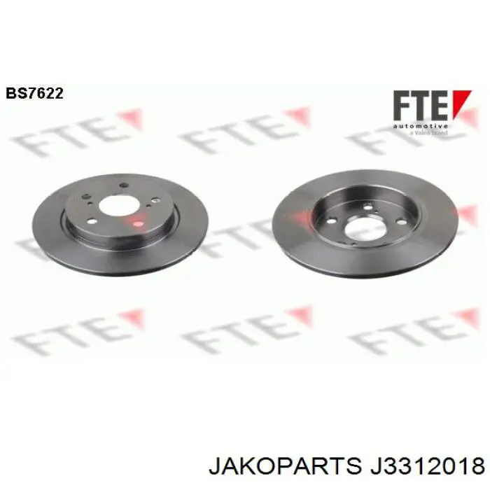 Disco de freno trasero Toyota Auris E15