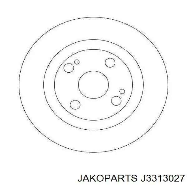 Disco de freno trasero J3313027 Jakoparts