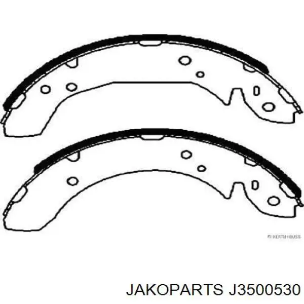 J3500530 Jakoparts zapatas de frenos de tambor traseras