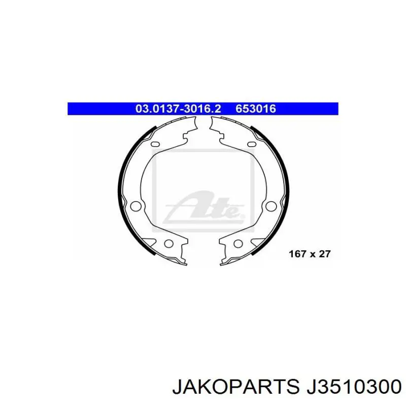 Comprar J3510300 Jakoparts Zapatas de freno