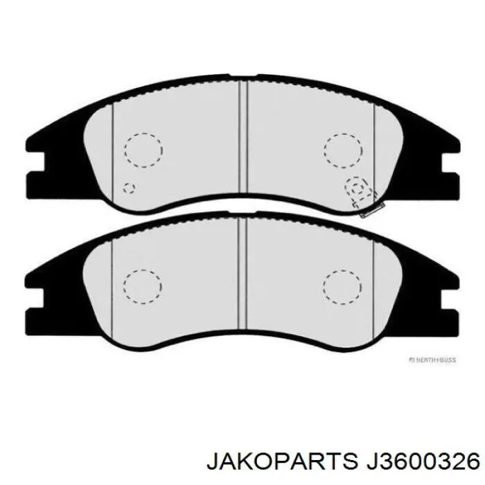 J3600326 Jakoparts pastillas de freno delanteras