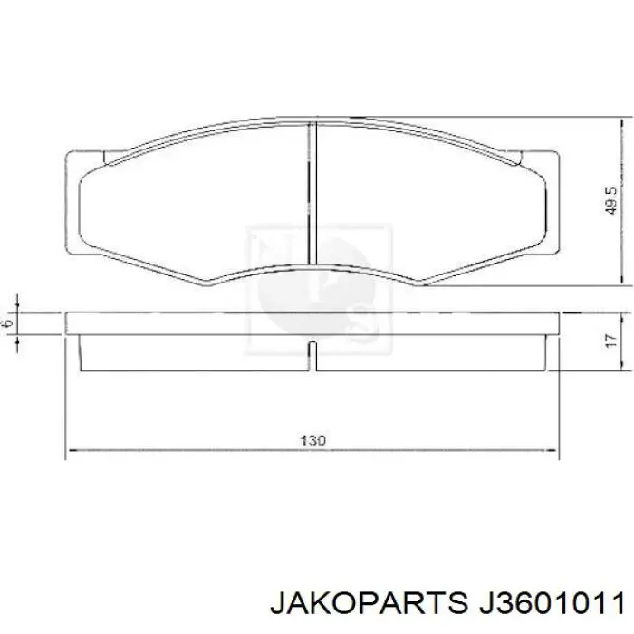 Pastillas freno delanteras Jakoparts J3601011 precio, desde 21,06 EUR
