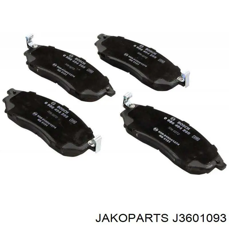 Pastillas freno delanteras Jakoparts J3601093 precio, desde 23,60 EUR