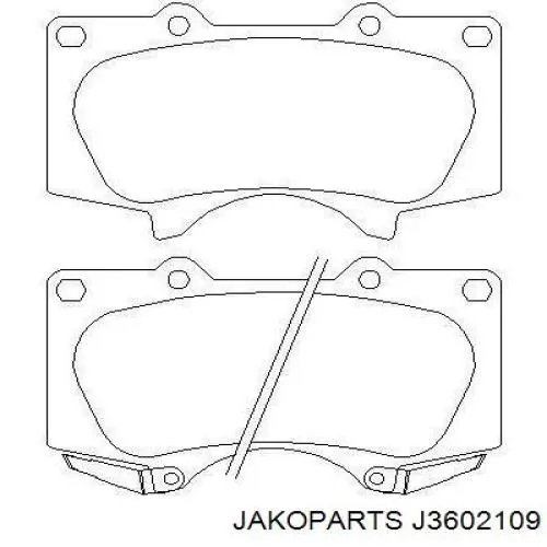 Pastillas de freno J3602109 Jakoparts