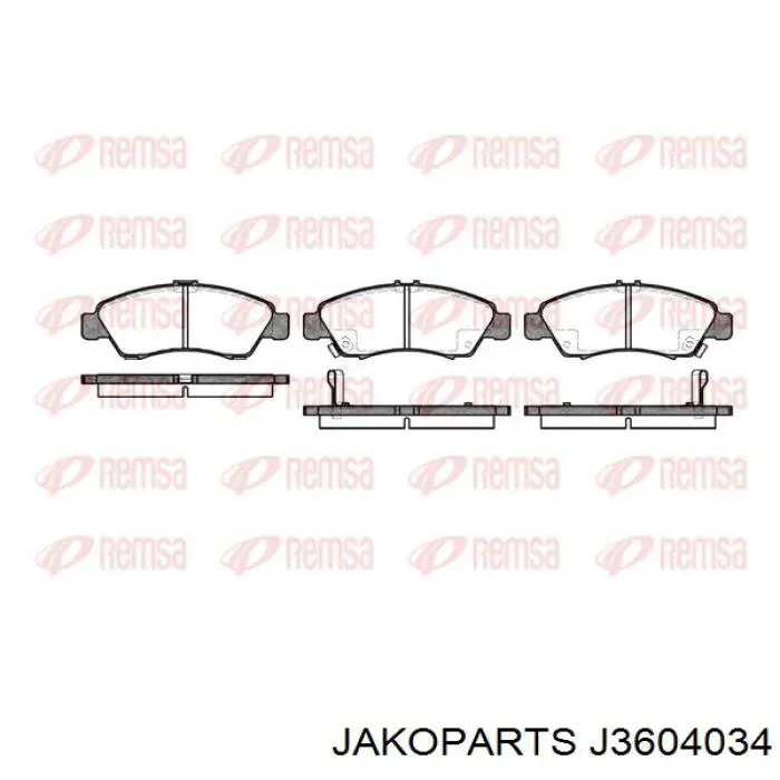 Pastillas freno delanteras Jakoparts J3604034 precio, desde 19,50 EUR
