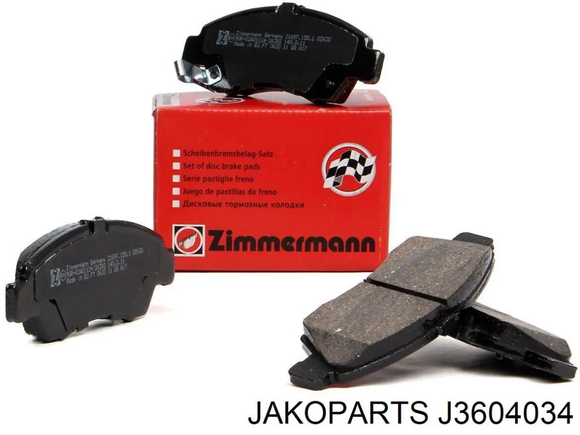 Comprar J3604034 Jakoparts Pastillas delanteras de freno