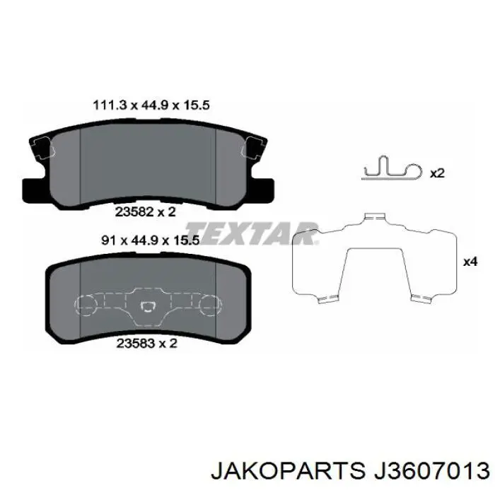 Pastillas de freno delanteras Subaru Legacy 3 BE, BH