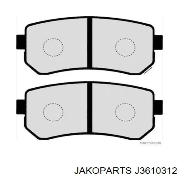 J3610312 Jakoparts pastillas de freno traseras