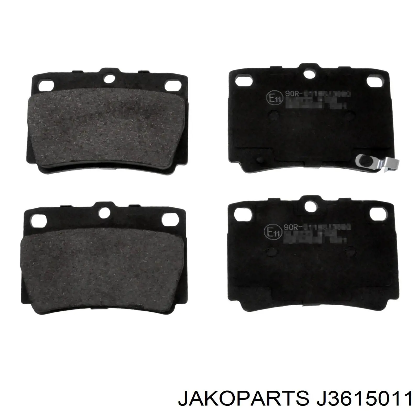 J3615011 Jakoparts pastillas de freno traseras