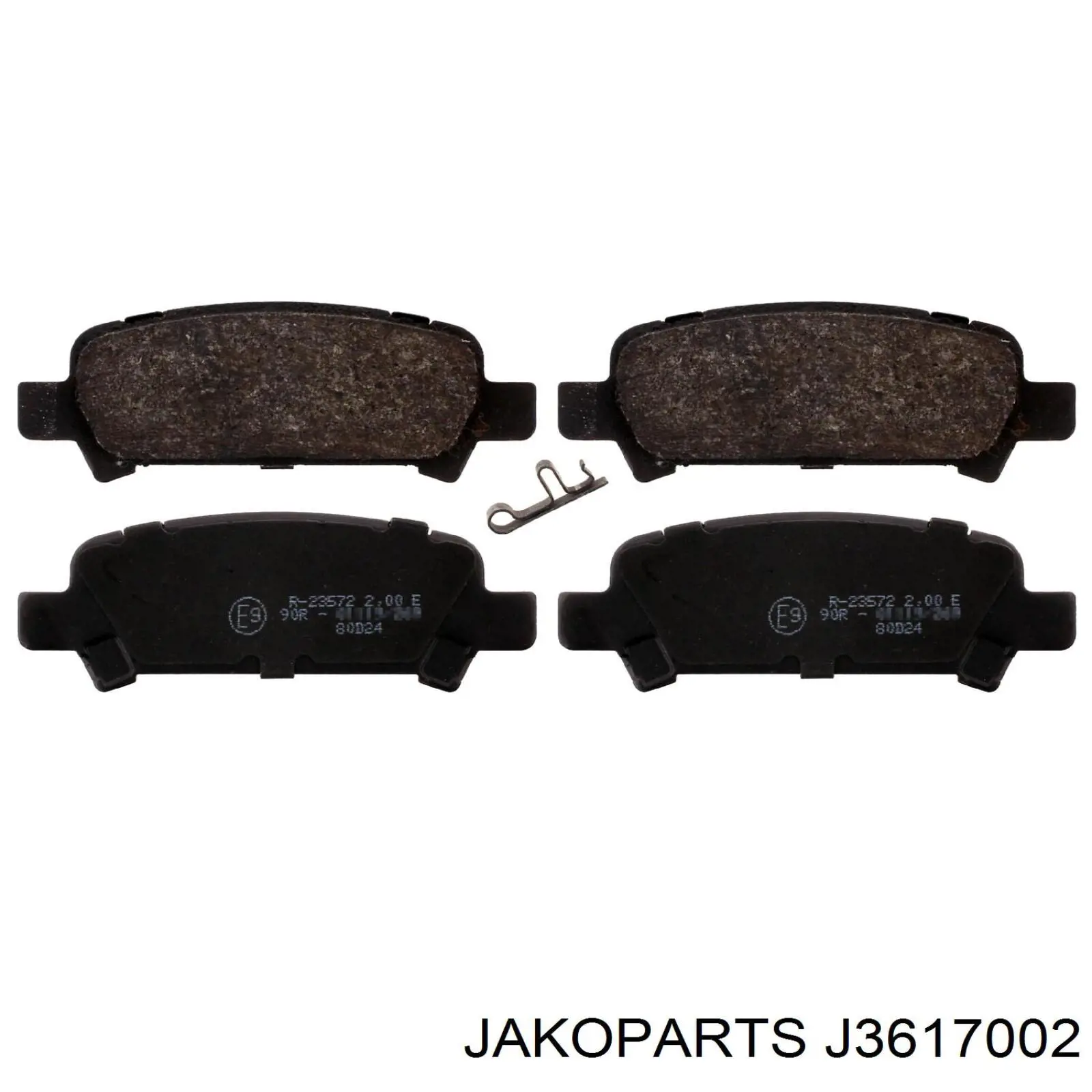 J3617002 Jakoparts pastillas de freno traseras