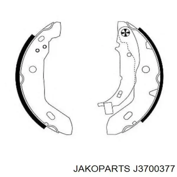 J3700377 Jakoparts tubo flexible de frenos trasero derecho