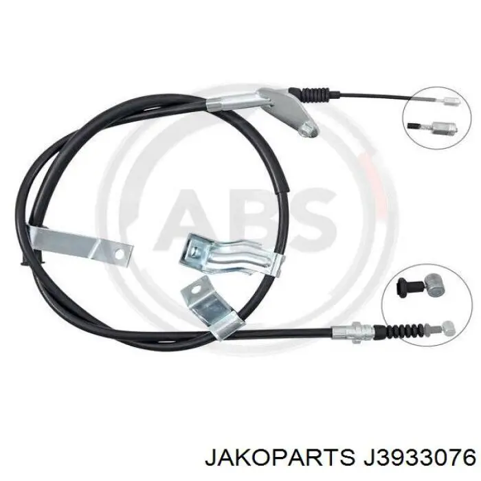 J3933076 Jakoparts cable de freno de mano trasero derecho