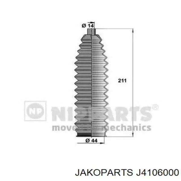 J4106000 Jakoparts fuelle, dirección