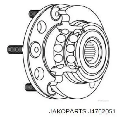 J4702051 Jakoparts cubo de rueda delantero