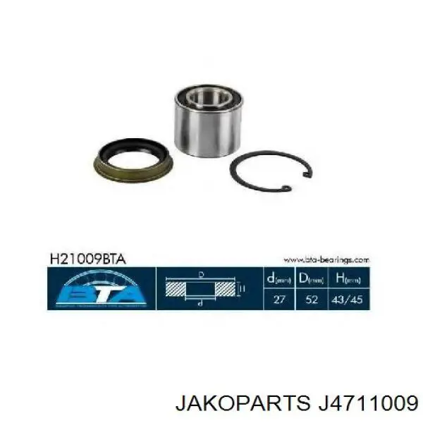 Cojinete de cubo delantero Peugeot/Citroen 372617 precio, desde 14,37 EUR
