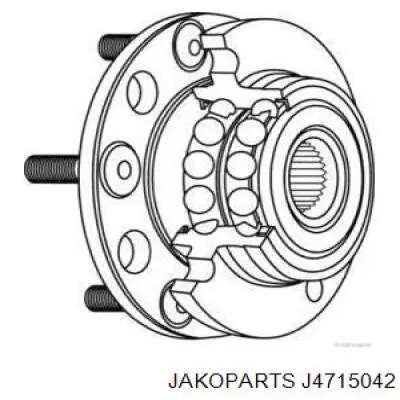 J4715042 Jakoparts cubo de rueda trasero