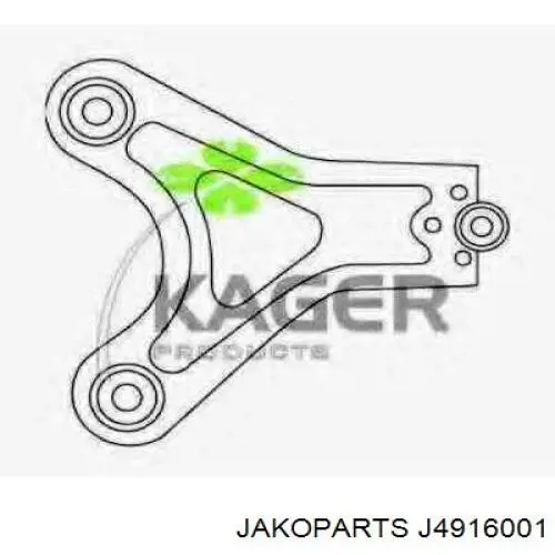J4916001 Jakoparts barra oscilante, suspensión de ruedas delantera, inferior derecha