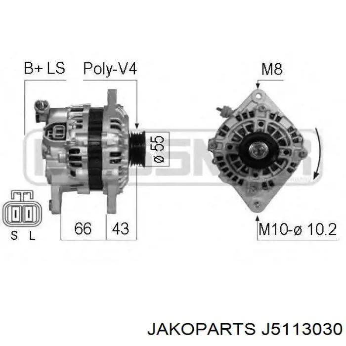 Alternador OK30C18300 Hyundai/Kia
