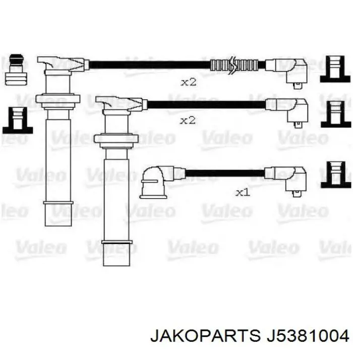 J5381004 Jakoparts cables de bujías