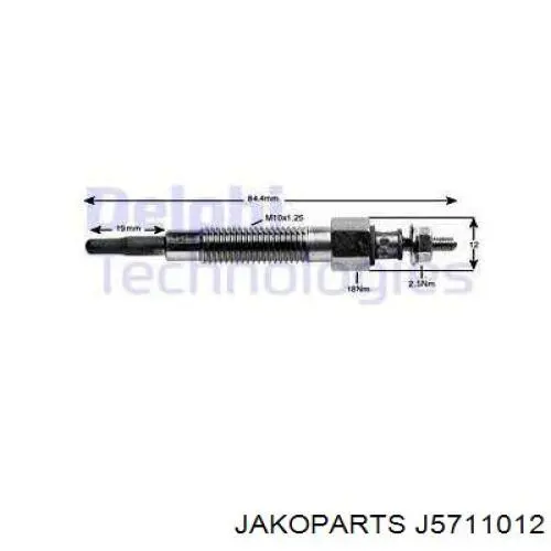 J5711012 Jakoparts bujía de precalentamiento