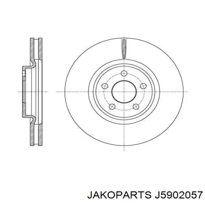 J5902057 Jakoparts sensor abs delantero