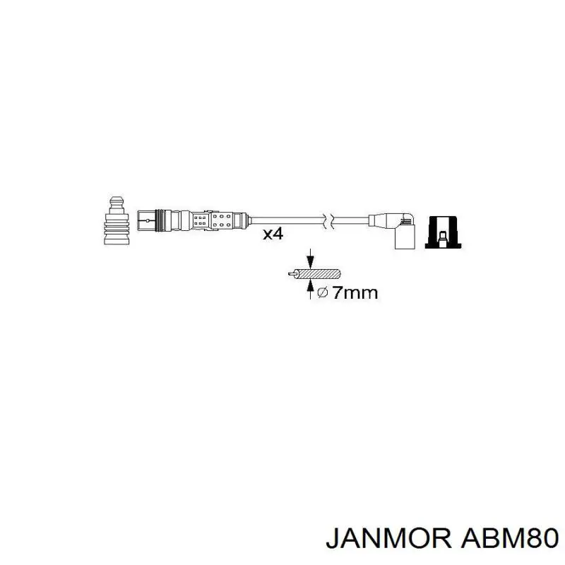 ABM80 Janmor cables de bujías