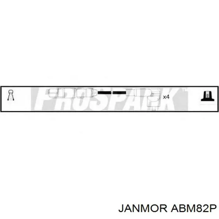 Cables de bujías ABM82P Janmor