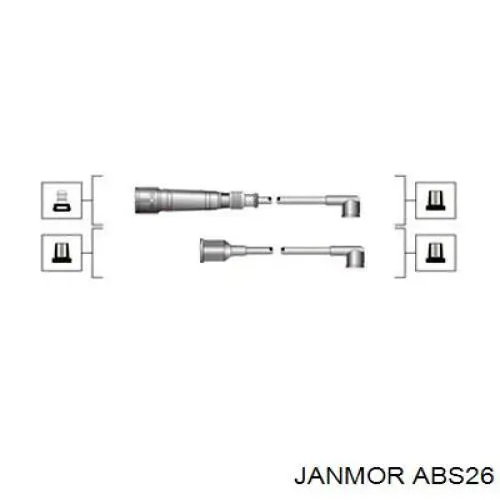 ABS26 Janmor juego de cables de encendido