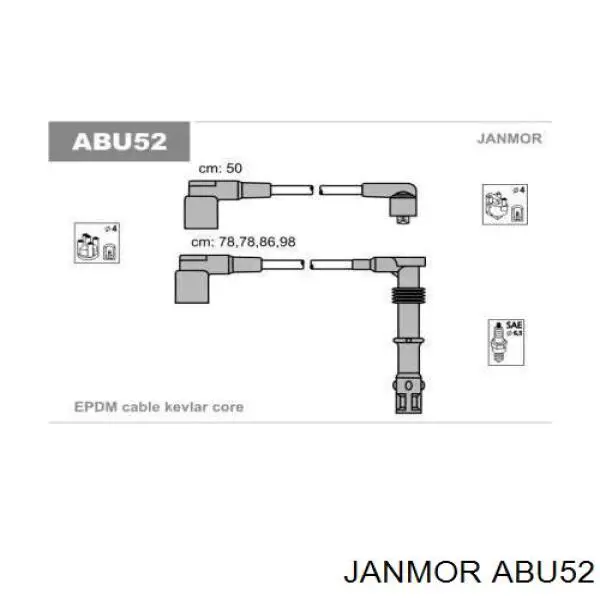 ABU52 Janmor juego de cables de encendido