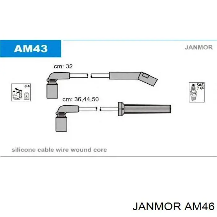 AM46 Janmor juego de cables de encendido