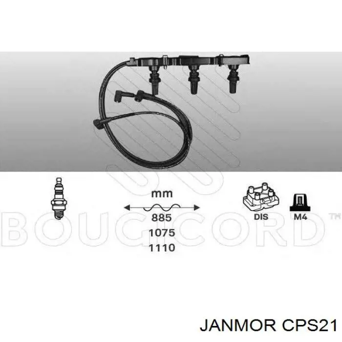 00005967N8 Peugeot/Citroen Cables de alta tensión, juego