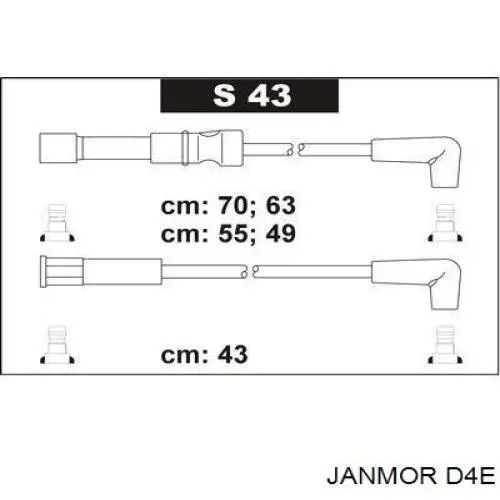 D4E Janmor juego de cables de encendido