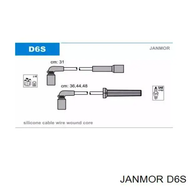 D6S Janmor cables de bujías