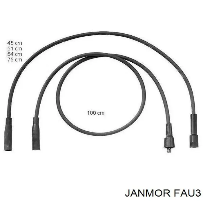 Juego de cables de bujias Janmor FAU3 precio, desde 22,82 EUR
