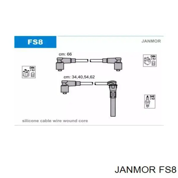FS8 Janmor cables de bujías