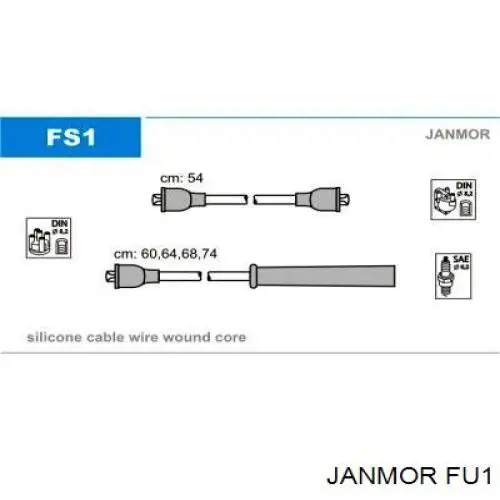 FU1 Janmor Cables de alta tensión, juego