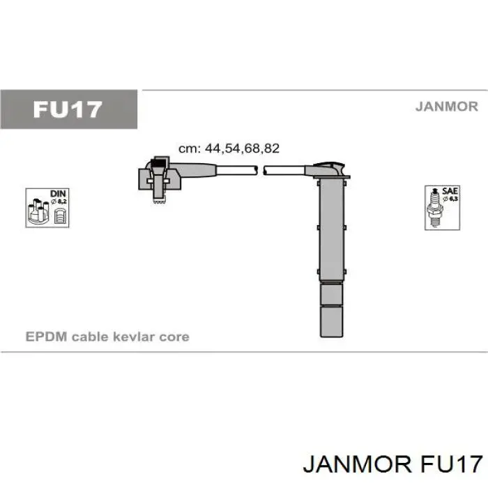 Juego de cables de bujias Janmor FU17 precio, desde 43,90 EUR