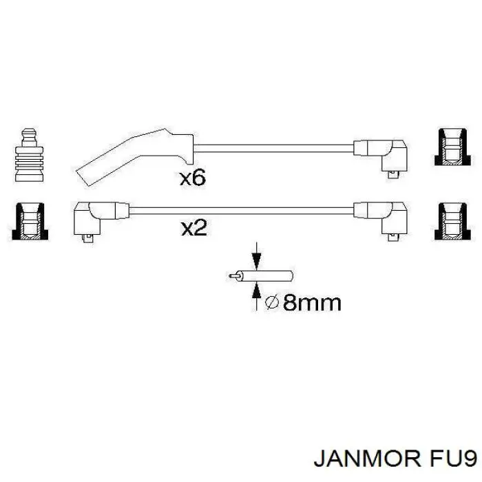 Juego de cables de bujias Janmor FU9 precio, desde 48,16 EUR