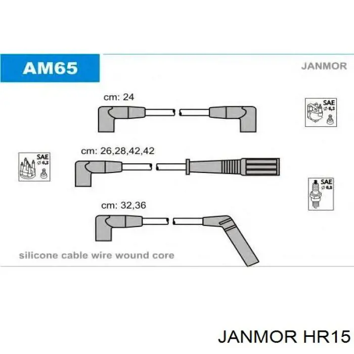 HR15 Janmor juego de cables de encendido