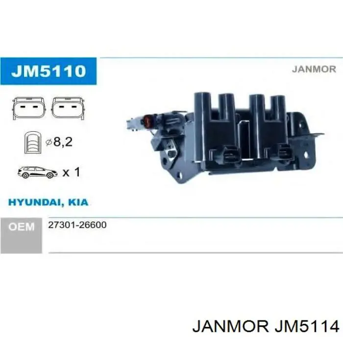 JM5114 Janmor bobina de encendido