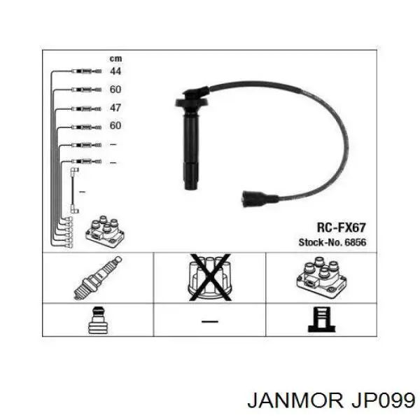 JP099 Janmor juego de cables de encendido